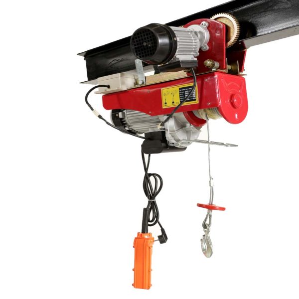 Megalift Electric four wheel wire rope crane (single phase winch) | 1000 kg+ trolley